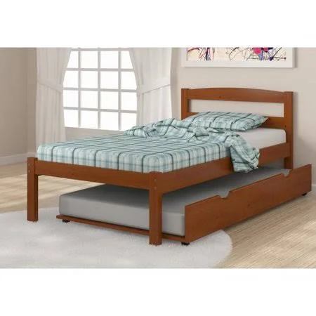 Harriet Bee Goddard Full/Double Platform Bed, Size: Twin, Brown