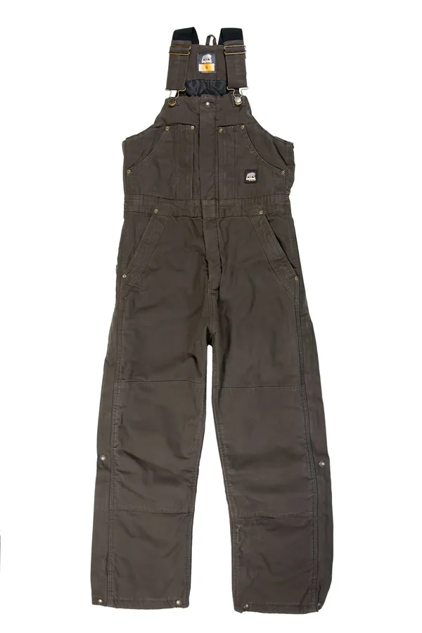 Berne B377 Original Washed Insulated Bib Overall Olive 3XL Short