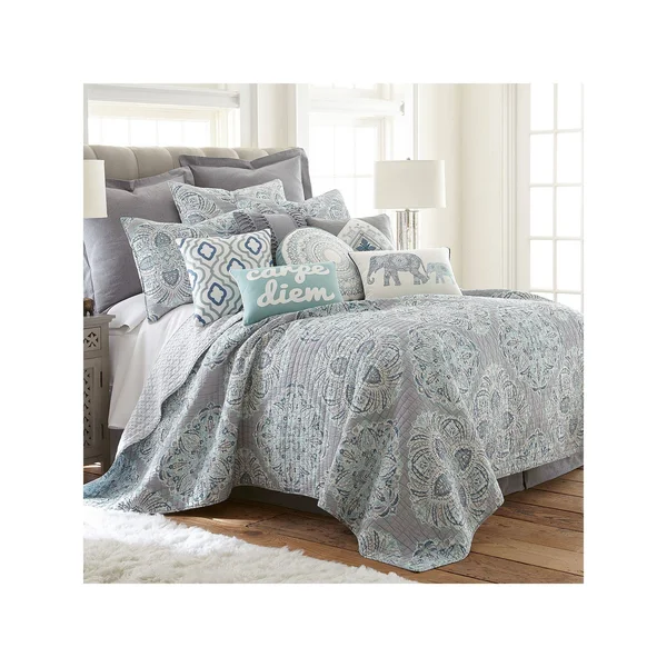 Levtex Home Tania King Quilt Set - Grey