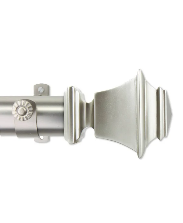 Rod Desyne 1.5x22 Bach Curtain Rod, Black, 28-48