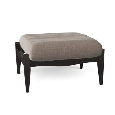 Dwight Ottoman Body Fabric: Fandango Stone, Leg Color: Black Walnut