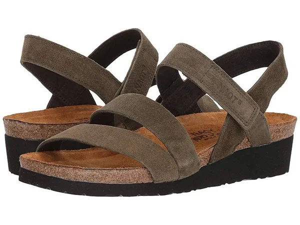 Naot Women's Kayla Sandal - Size: 42, Oily Olive Suede