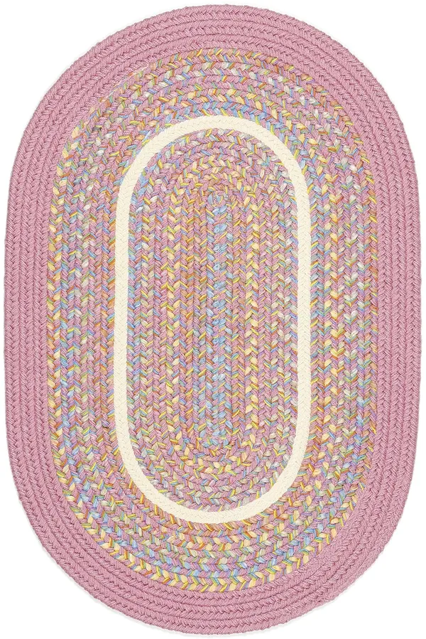 Kids Place Indoor - Outdoor Reversible Accent Rug by Rhody Rug, 2 ft x 4 ft Pink
