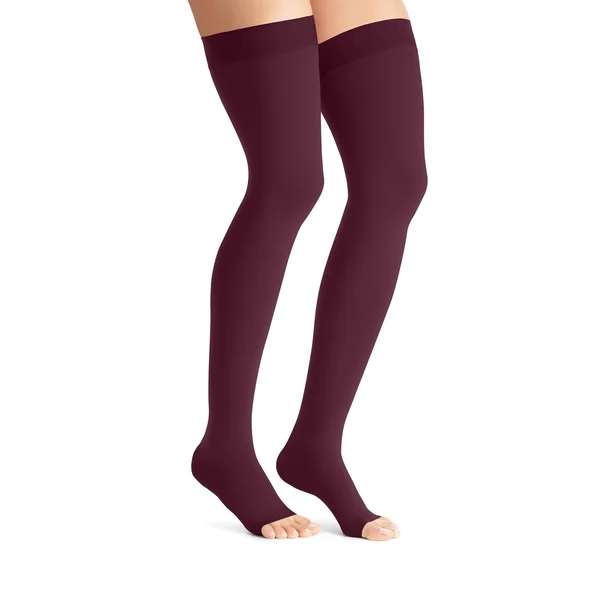 Jobst Maternity Opaque Thigh High Compression Stockings - 20-30 mmHg, Open Toe X-Large, Caramel
