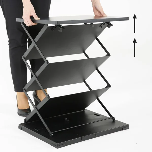 Mu0026t Displays Foldable Counter with Steel Literature Holder and Carrying Bag, Magazine Rack, Brochure Display Stand, Catalog