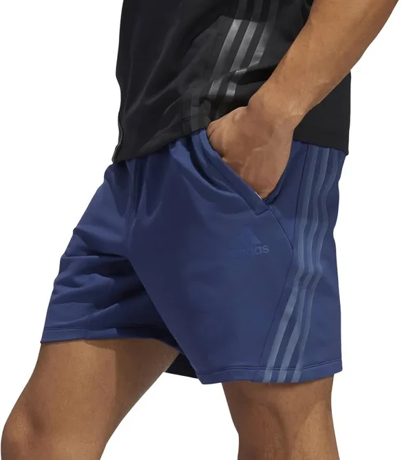 Adidas AEROREADY 3S Cold Weather Knit Shorts Blue - L
