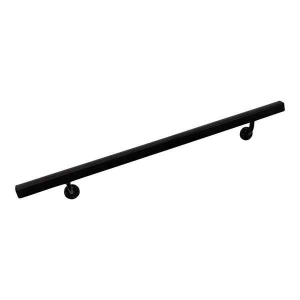 Ahr Aluminum Wall Handrail w/ Mounts (10& Length - Black Pearl)