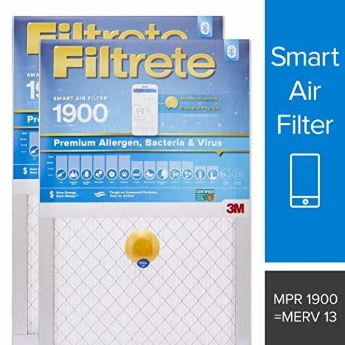 Filtrete 14x30x1 Smart Replenishable AC Furnace Air Filter, MPR 1900, Premium Allergen, Bacteria & Virus, 2-Pack