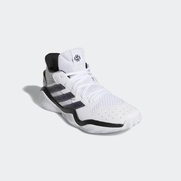 Adidas Harden Stepback White/Black/Grey Basketball Shoes 12