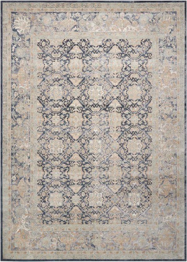 Kathy Ireland Malta Navy Area Rug