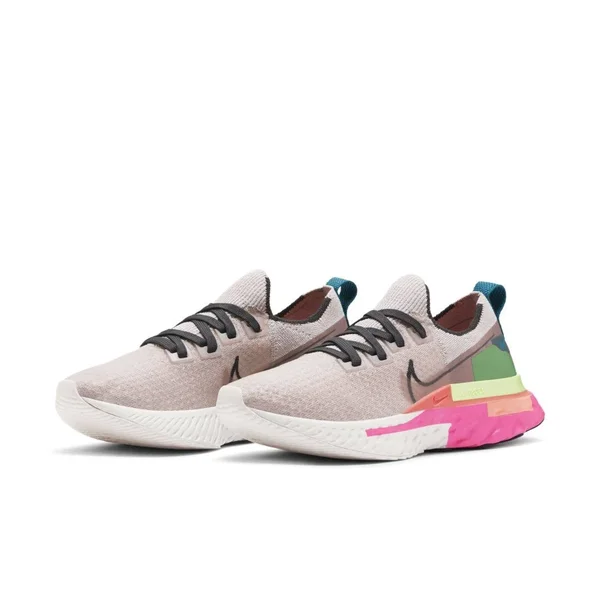 Nike Women's React Infinity Run Flyknit Premium Violet Ash-Dark Smoke Grey-Pink Blast, 8.5