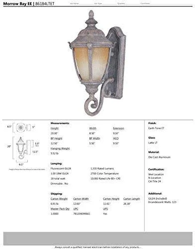 Maxim Lighting 86184LTET Morrow Bay EE Outdoor Wall Light - Earth Tone