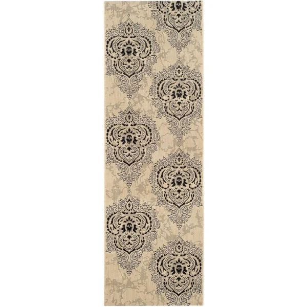 Safavieh Courtyard Area Rug CY7926 Creme - Black, 8& x 11&