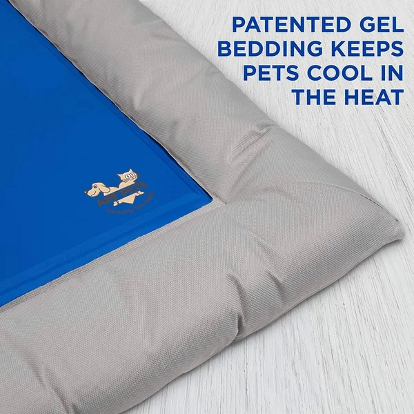 ARF Pets Dog Self Cooling Bed Pet Bed Solid Gel Based Self Cooling Mat for Pets - Includes A Foam Based Bolster Bed for Extra Com