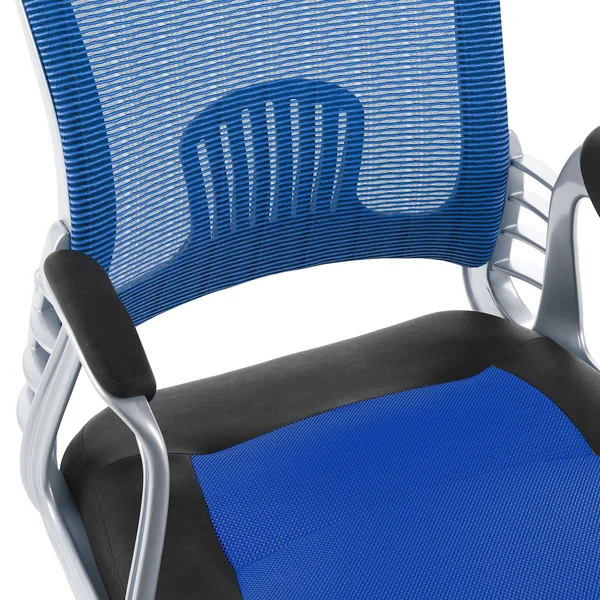 CorLiving Leatherette Office Chair with Mesh Back - Blue/Black