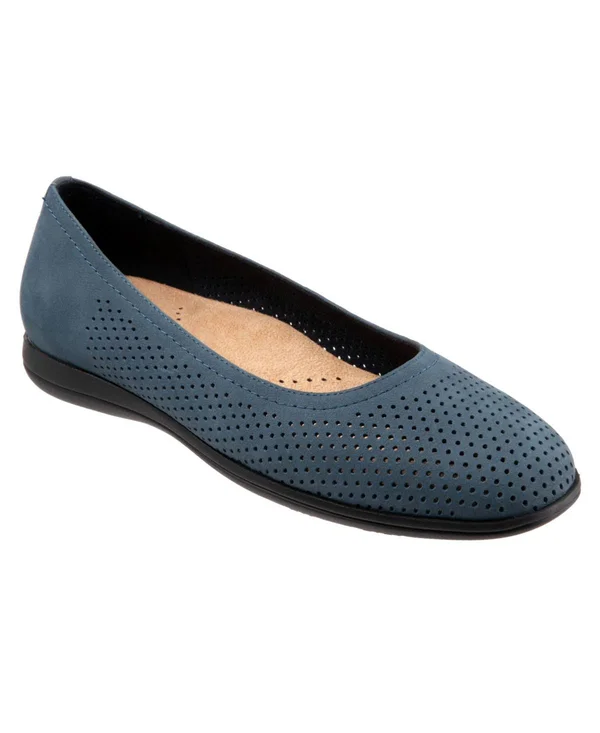 Trotters Women's Darcey Ballet Flat, Size: 11, Denim Leather
