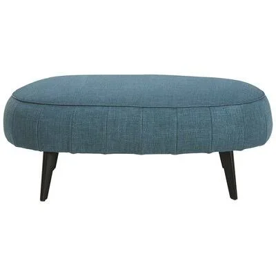 Herm韓ia 41x22 Oval Cocktail Ottoman Corrigan Studio Fabric: Blue