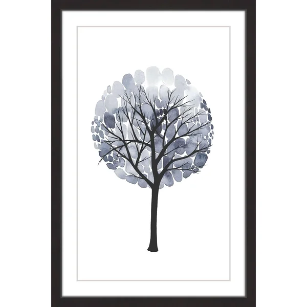 Marmont Hill Midnight Elm I Framed Painting Print - Black