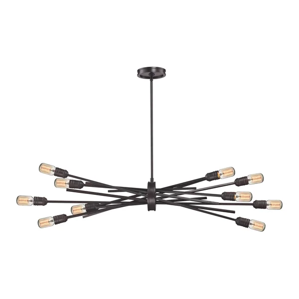Elk Lighting 66912/10 Xenia 10 Light Chandelier in Oil Rubbed Bronze
