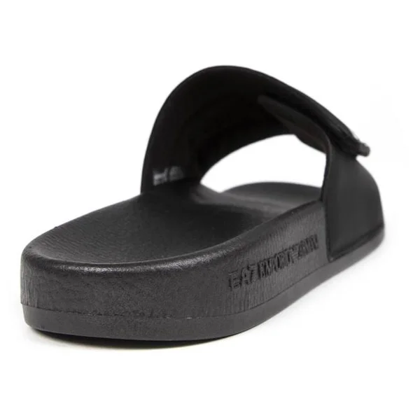 EA7 Slide Black Lounge Wear Sandals
