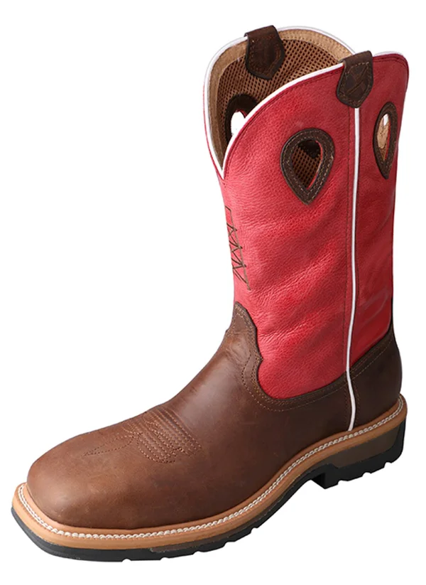 Twisted x Men's MLCCW01, Distressed Latigo/Red Leather