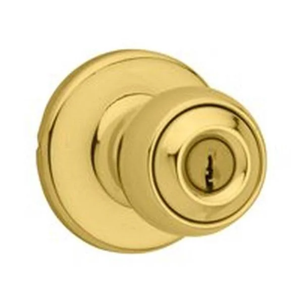 Kwikset 400P36ALRCSK3BX Polo Entry Knob K3 Us3, Polished Brass