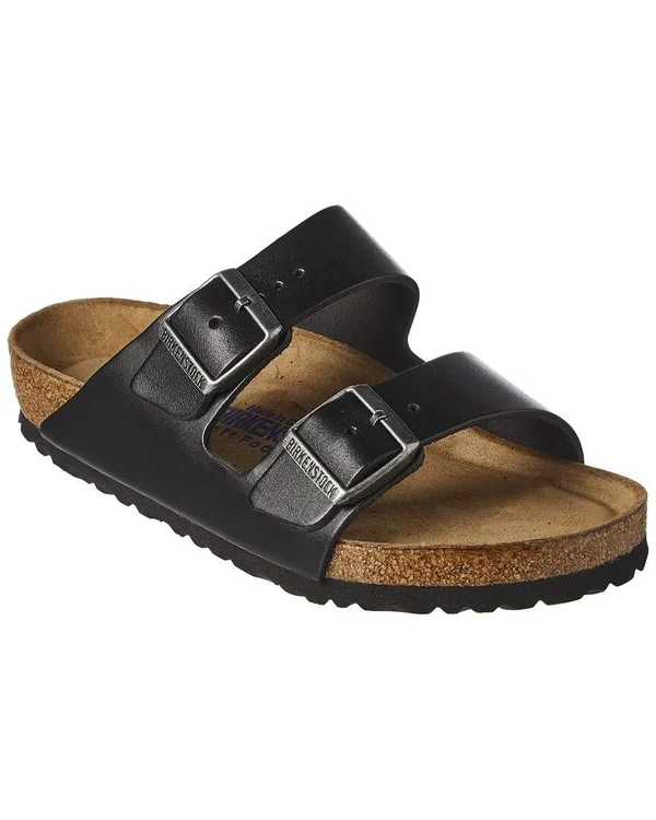Birkenstock Unisex Arizona Soft Footbed Black Amalfi Leather - 0055233 Size 37-M Black Amalfi