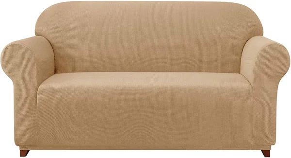 Leroy Plaid Stretch Sofa Slipcover - Subrtex X-Large, Khaki Plaid