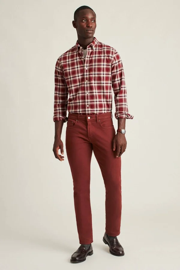 Extra Stretch Travel Jean Pants Slim for Men by Bonobos - Montclair Cinnamon - 33