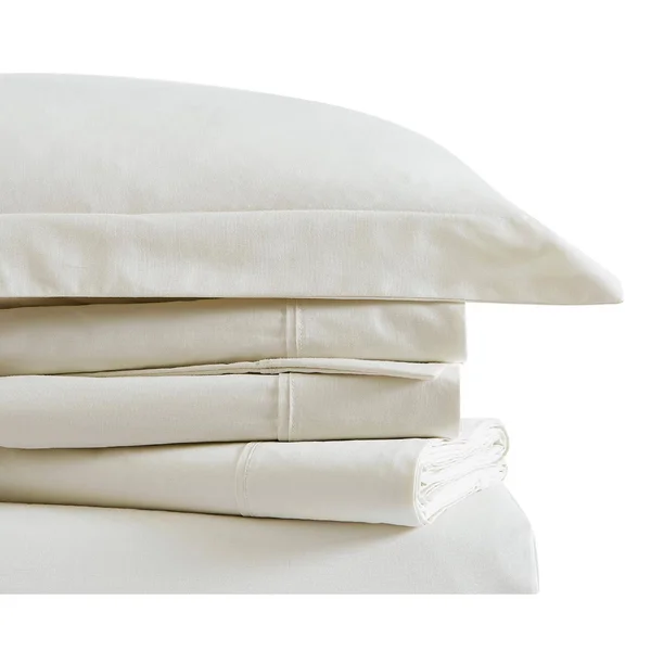 Brooklyn Loom Classic Cotton Ivory Full Sheet Set