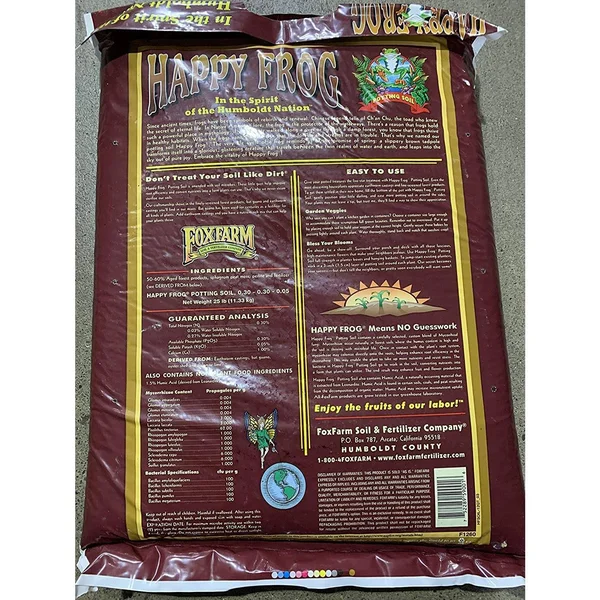 FoxFarm Fx14047 Ph Adjusted Happy Frog Potting Soil Bag - 4 Cu ft (2 Pack)