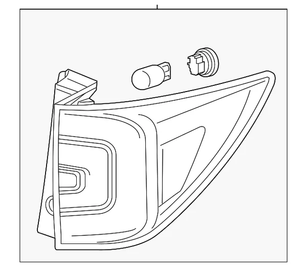Honda Pilot Taillight Assembly L - 2016 2017, OEM 33550-TG7-A01