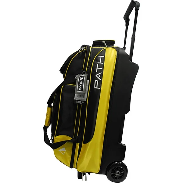 Pyramid Path Premium Deluxe Triple Roller Bowling Bag, Gold