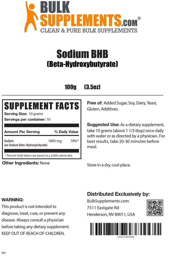 Bulksupplements Sodium BHB Powder