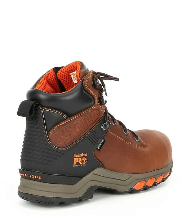 Timberland Pro Men's 6 in. Hypercharge Composite Toe Waterproof Work Boot, Black