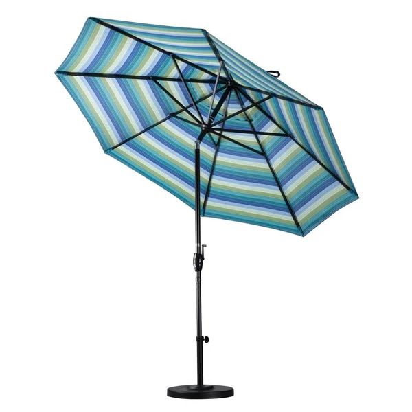California Umbrella GSPT758-170-5402 Matte White/Sunbrella/Granite 7.5& Aluminum Push Tilt Market Umbrella