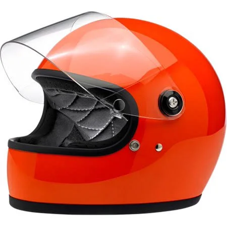 Biltwell Gringo S Motorcycle Helmet Hazard Orange, Size: Xs (XS)