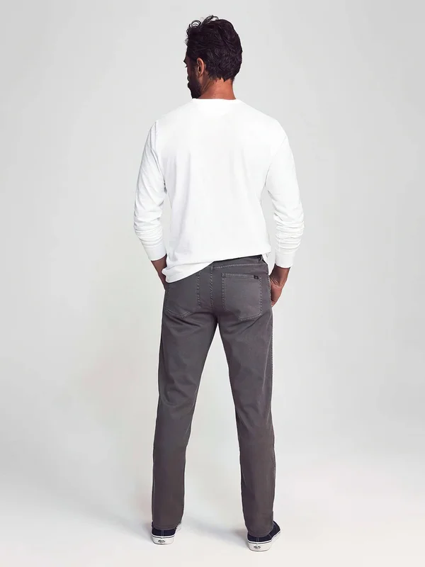 Faherty Men's Comfort Twill 5-Pocket 2.0 Pants - Rugged Grey, Size 29, Cotton Blend