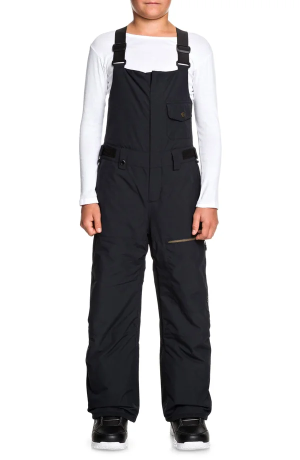 Quiksilver Youth Utility Snow Bib Pants - M, Black