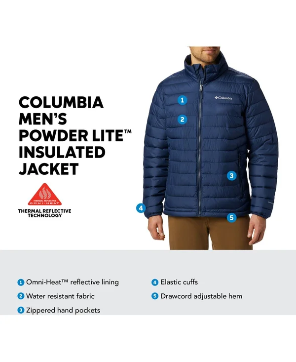 Columbia Men's Powder Lite Jacket - Size: 2XL, Blue