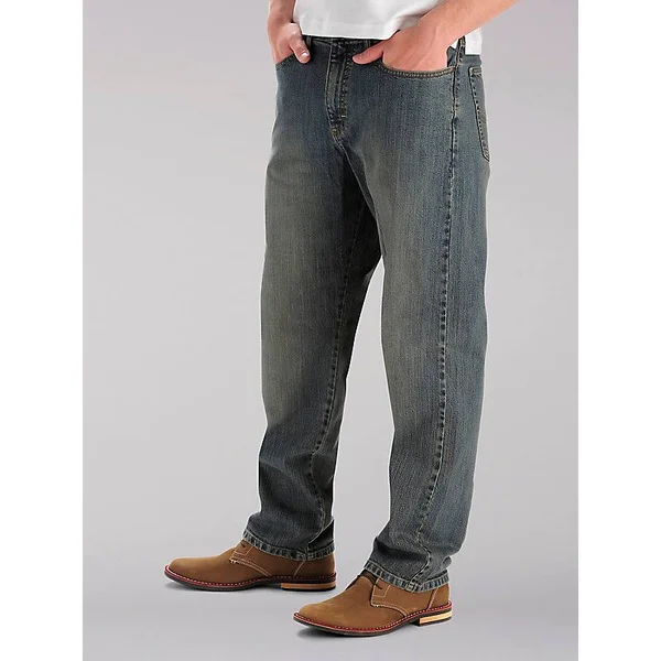 Lee Premium Custom-Fit Loose Straight Jeans Big & Tall Blue