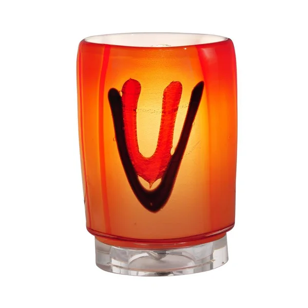 AMERDALE Industries 6.75 in. Clear Accent Lamp with Hand Blown Art Glass