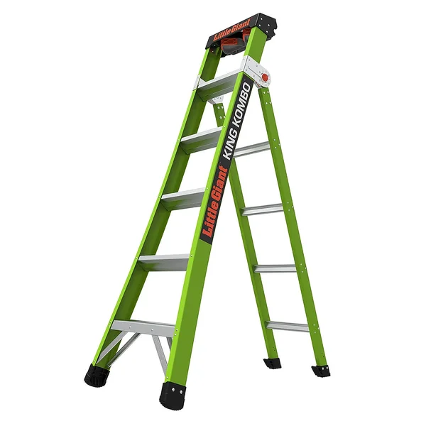 Little Giant 13610-001 King Kombo Pro Fiberglass Ladder IAA, 6&