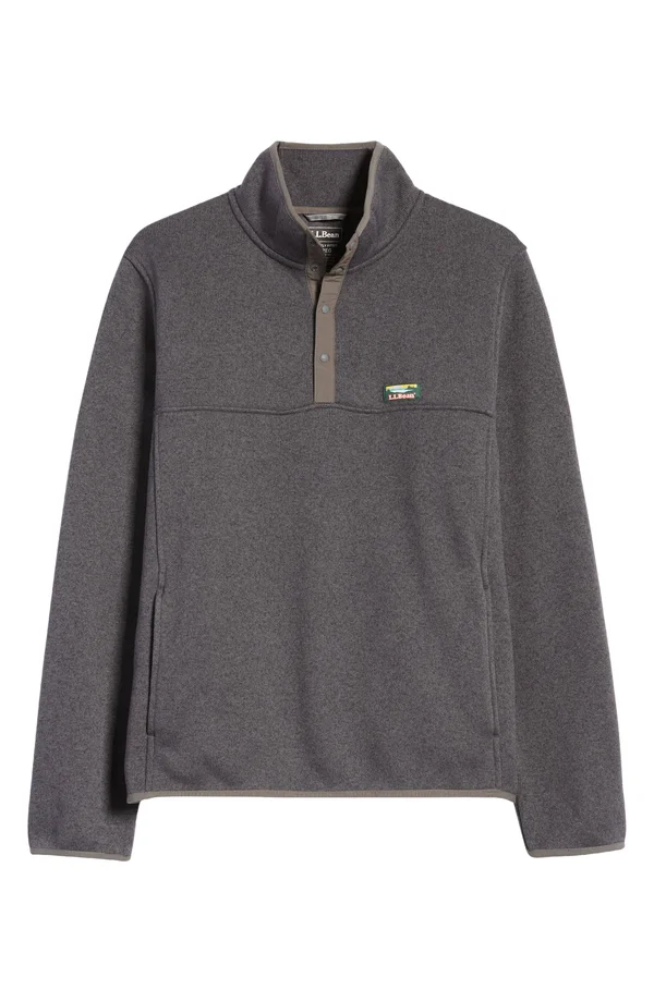 Men's L.L.Bean Sweater Fleece Pullover - Size Medium - Grey