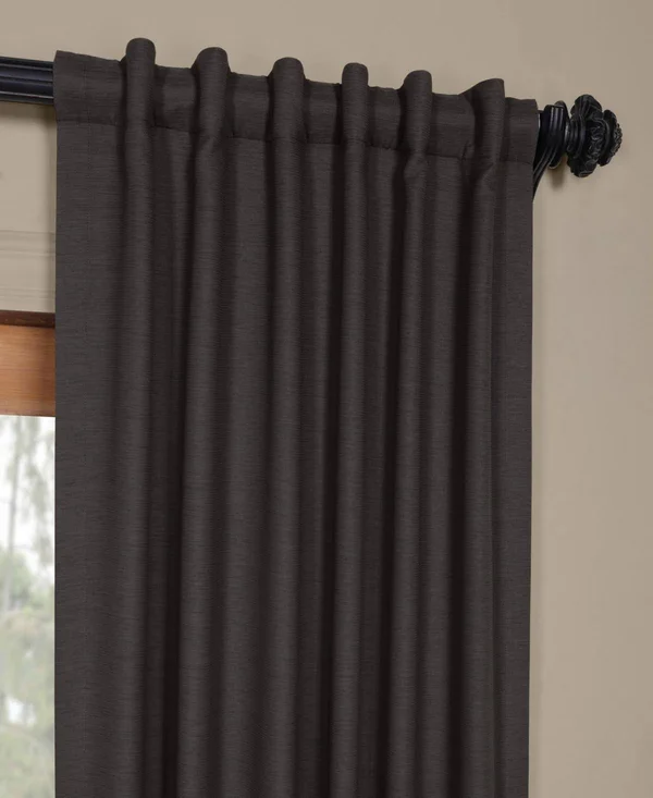 Exclusive Fabrics Bellino Grey Blackout Curtain PANEL, 96 Inches