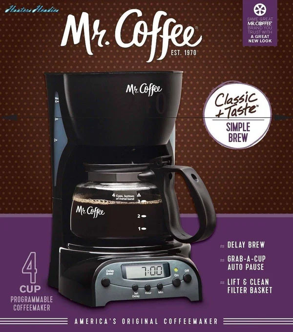Mr. Coffee 4-Cup Programmable Coffeemaker - DRX5