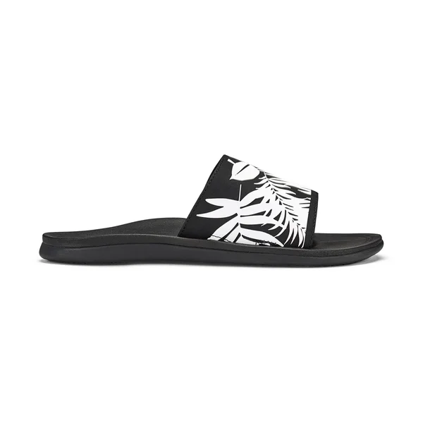 Olukai Punua Olu Women's Slide Sandals Black, Lau - 10