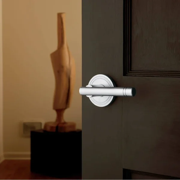 Baldwin 5138150MR Lever x Less Rose Satin Nickel