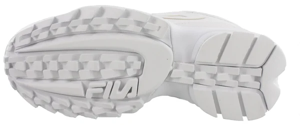 Men's White Disruptor II Shoes - Size 10, Fila