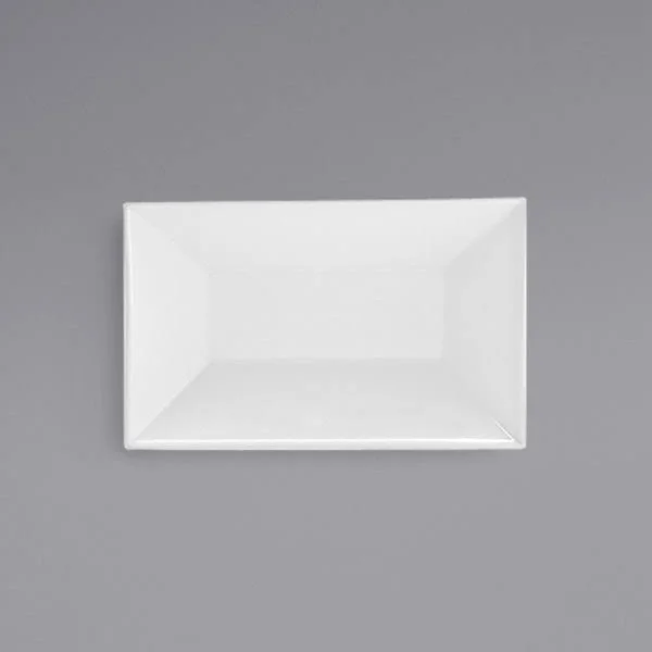 Front of The House DBO120WHP23 Kyoto 20 oz. Bright White Rectangular Porcelain Bowl - 12/Case